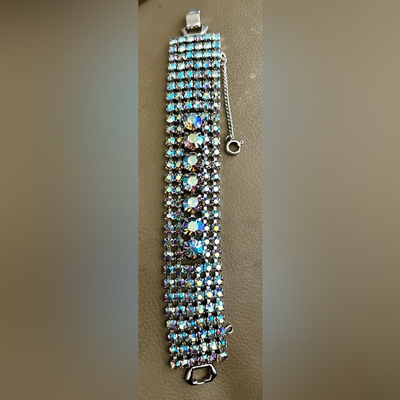 Vintage 1960’s AB Rhinestone Bracelet - Picture 1 of 2